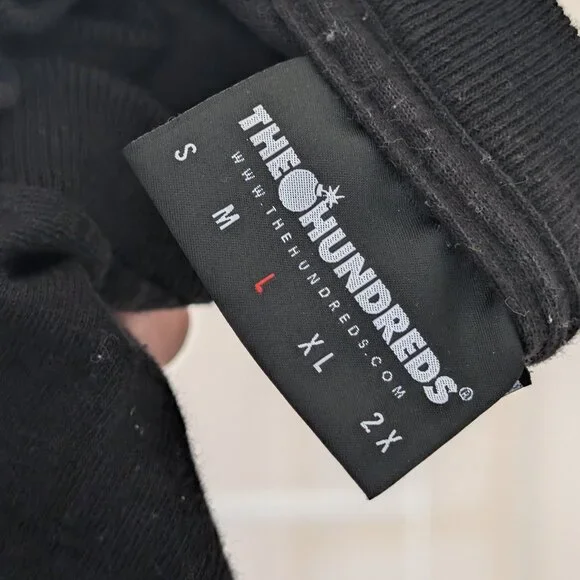 The Hundreds Black Shirt – Purple Cursive Slant Logo – Size Large - Picture 3 of 3